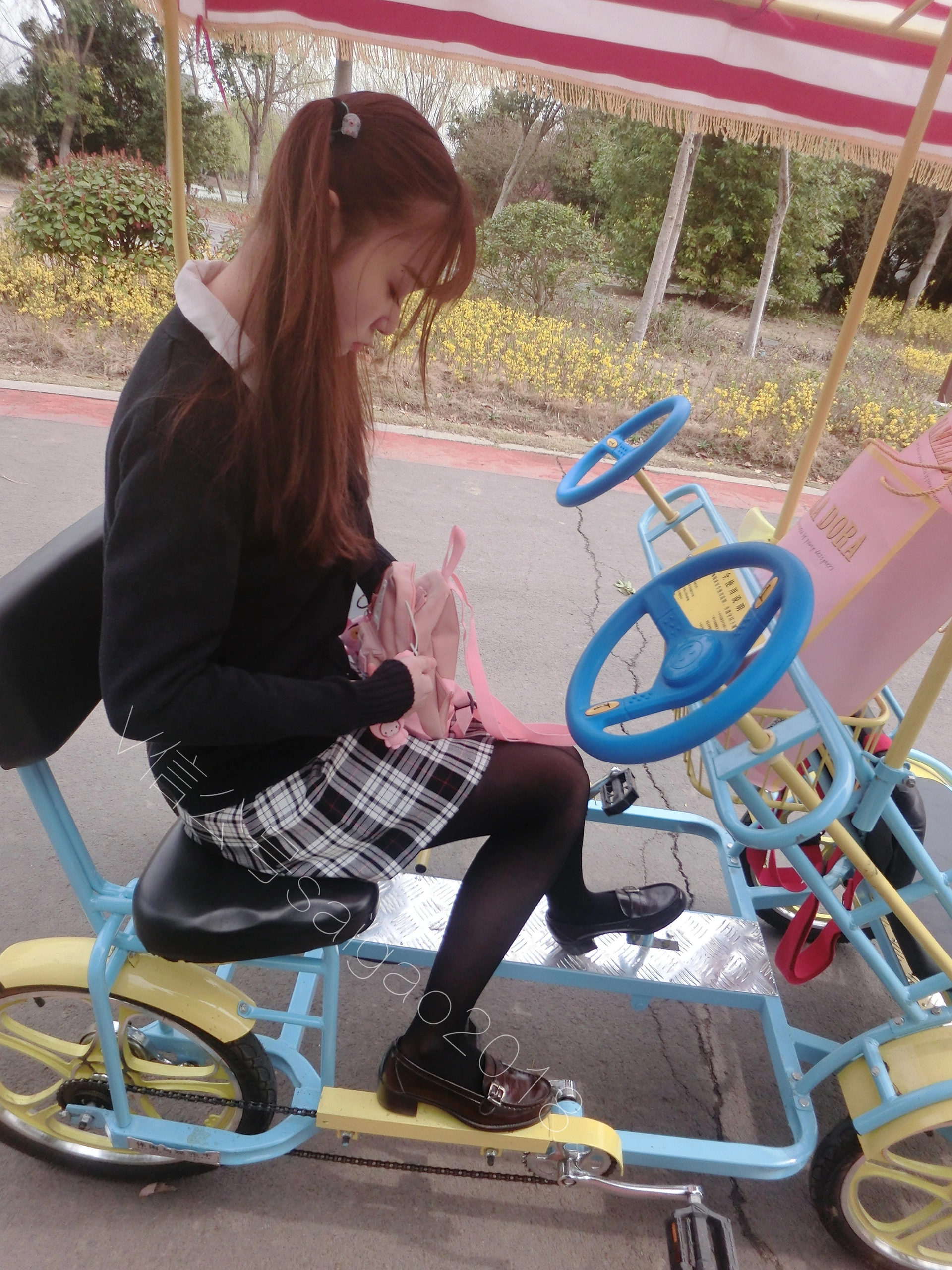 双马尾少女赛高酱 - NO.05 2019单身节 美少女户外黑丝 1