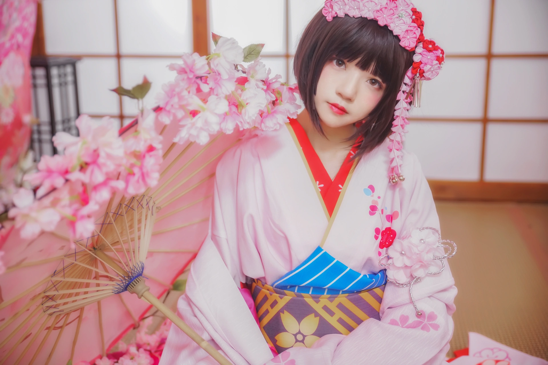 桜桃喵 - NO.022 加藤惠 和服 1