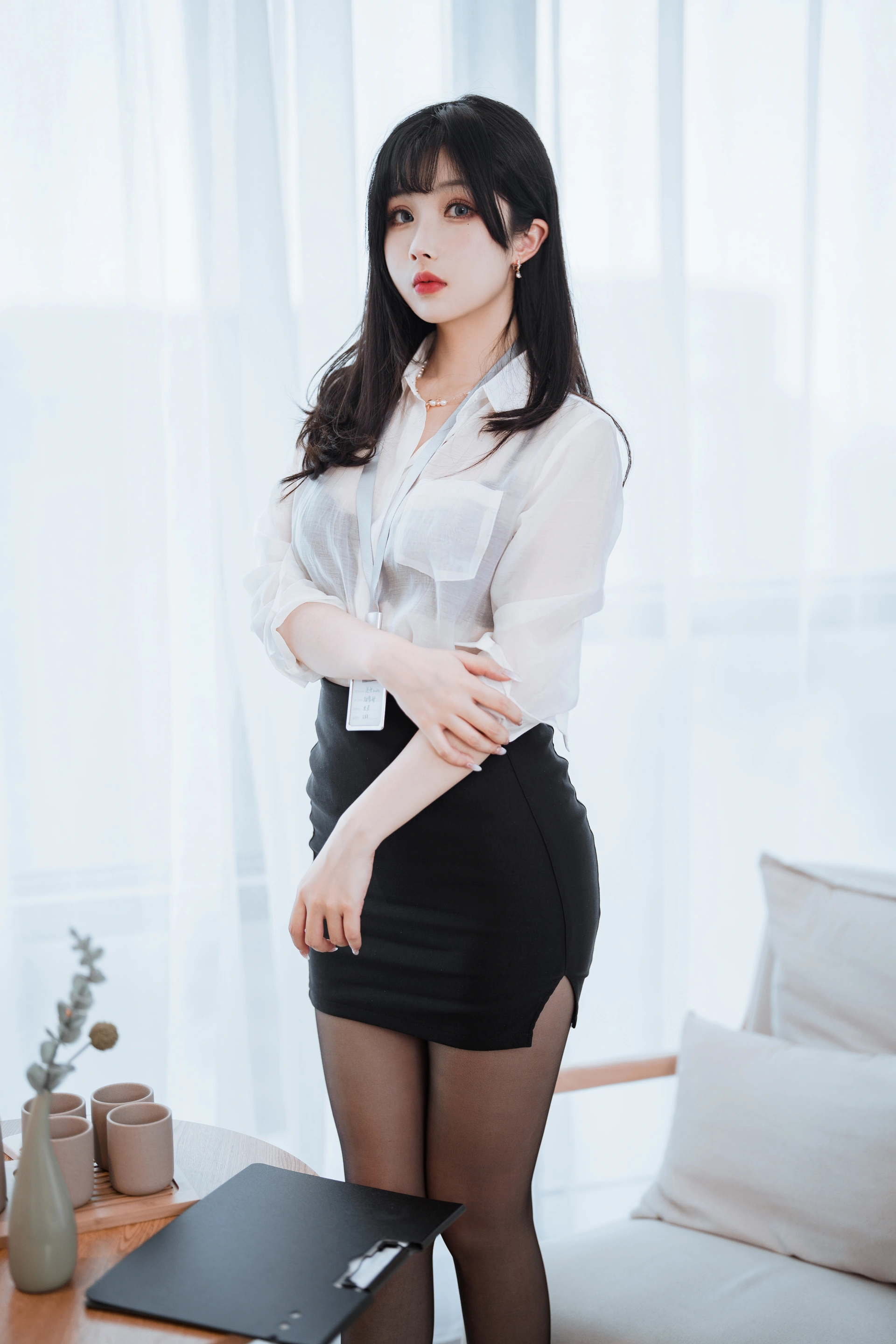 rioko凉凉子 - NO.92 &面饼仙儿《黑丝ol制服双人》 3